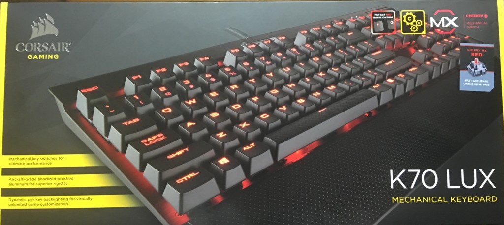 K70 LUX CherryMX Redの箱