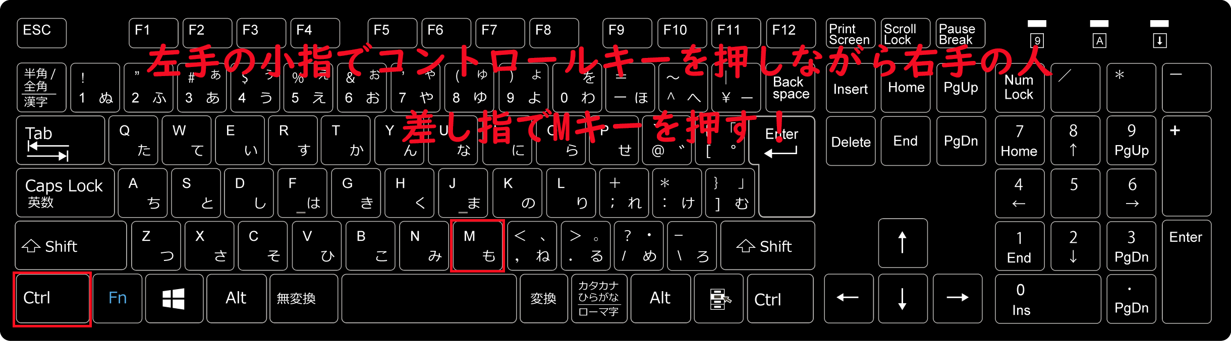エンターキーを使わずにショートカットキーを用いてホームポジションをキープしたまま入力した文字を確定させる方法 ベポくまブログ