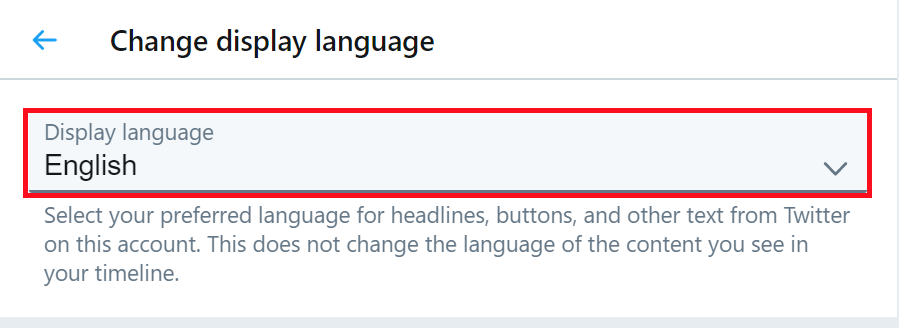 「Change display language」の中にある赤線で囲ったところをクリックして言語を変更していく