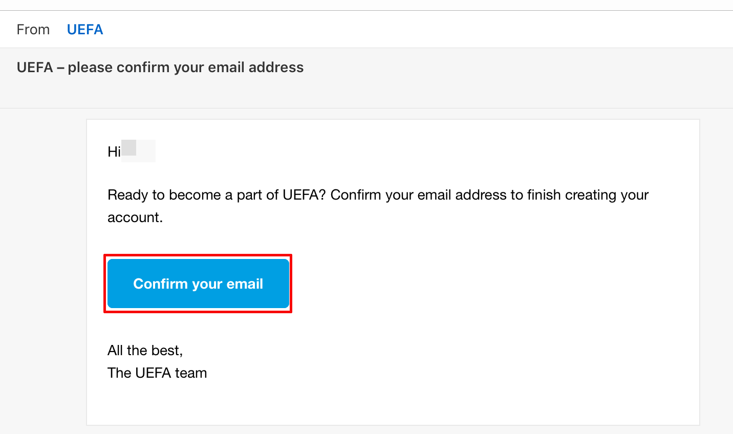 登録したメールアドレスに届いたメールを開いてその中にある【Confirm your email】をタップします。