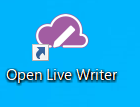 Open Live Writerをインストールした際にデスクトップにOpen Live Writerのショートカットが作成されていることかと思いますので、そのショートカット右クリックする