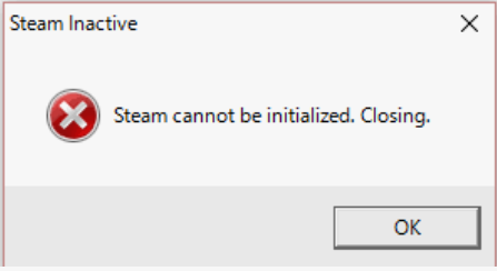 Steam版Assetto Corsaを起動しようとするとsteam cannot be initialized. closingと表示されて起動できない時の対処法