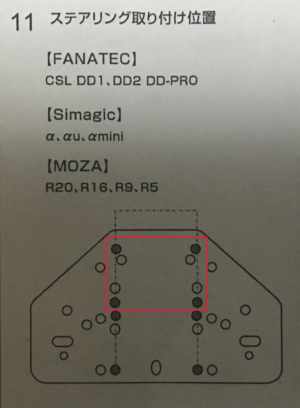 MOZA R9の場合は、ワッシャーを8個使用しないとボルトを最後までしっかり締めることができずグラグラになってしまう